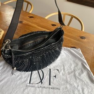 Diane Von Furstenberg DVF Vintage Woven Large Hobo Bag